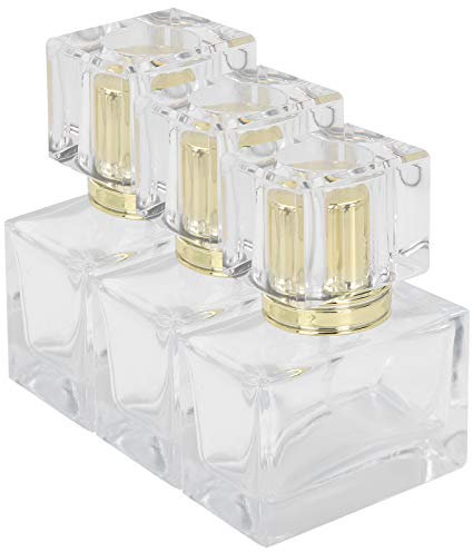 3 uds dispensador de botella de spray de perfume recargable 30 ml botella de perfume vacía de vidrio maquillaje botella de perfume de viaje atomizador botella de spray con bomba