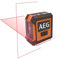 AEG Kreuzlinienlaser, 15 m, rot, CLR215-B, inkl. Tasche, batteriebetrieben