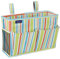 Surblue Bedside Caddy Hängebett Organizer Aufbewahrungstasche Tasche für Etagen-und Krankenhausbetten 4 Taschen und 2 Haken (klein grün gestreift)