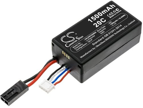 TECHTEK Battery 1500mAh compatible with [Parrot] AR.Drone 2.0 replaces AR.Drone 2.0