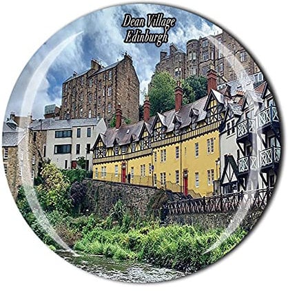 Edinburgh Dean Village Scotland Fridge Magnet Souvenir Gift Crystal Magnetic Sticker Collection