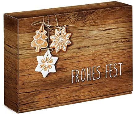 10 Stück Präsentkarton Frohes Fest für drei Flaschen Wein/Sekt, Weinkarton, Geschenkkarton (3er)