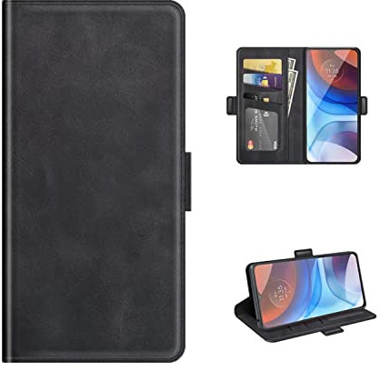 COQUE Funda para teléfono móvil Realme C11 2021 Funda Protectora de Doble Hebilla Realme C11 2021-Negro