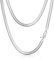 Amberta Damen Flache Schlangen Halskette aus 925 Sterling Silber: 4.5 mm 50 cm