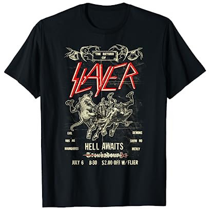 Slayer - The Return of Slayer Hell Awaits Vintage Flyer T-Shirt