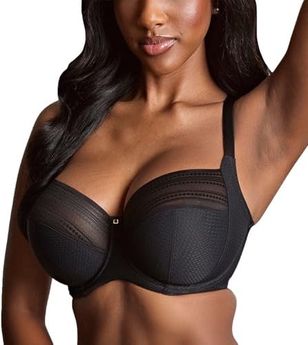 Panache Serene Stretch Lace Full Cup Underwire Bra (10305), Noir, 34JJ US