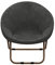 GAMUKAI Stretchy Velvet Saucer Chair Slipcover,Removable Round Velvet Moon Chair Cover Furniture Protector for Living Room (Grey, Large)