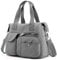 SHIFANQI Tote Bags for Women Stylish Nylon Ladies Shoulder Bag Top Handle Handbag Multi Pockets Work Totes Water Resistant Travel Crossbody Messenger Bag (Grey)