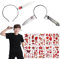 Darryy Horror Haarreif, Halloween Grusel Accessoires Set, Messer Syringe im Kopf, Narben Aufkleber, für Halloween Party