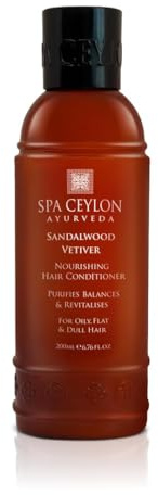 SPA CEYLON Sandalwood Vetiver Nourishing Hair Conditioner, 250 ml ayurvedische Haarspülung mit Sandelholz, Vetiver und Kräuterextrakten, beruhigend und pflegend für Haar und Kopfhaut