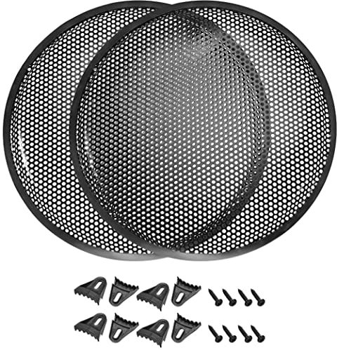 XYWHPGV 2pcs 15 inches Speaker Waffle Grill Metal Mesh Audio Subwoofer Guard Protector Cover with Clips,Screws(cbde6 dce2b 5a90f bae91 12601 79789