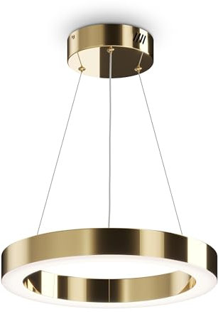 Maytoni Moderne Pendelleuchte Saturno Messing aus Edelstahl LED Energieeffizient 36W für Küche, Schlafzimmer, Wohnzimmer, Esszimmer, Lobby