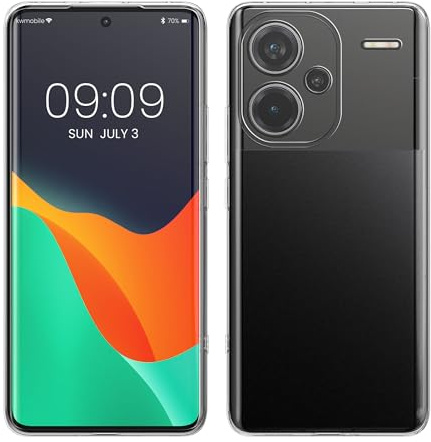 kwmobile Hülle kompatibel mit Xiaomi Redmi Note 13 Pro+ 5G / Redmi Note 13 Pro Plus 5G - Silikon Handyhülle transparent - Handy Case in Transparent