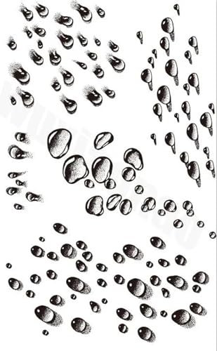 Vintage-Stempel zum Basteln, 11 x 16 cm, Regentropfen, transparent, transparent, Silikonstempel für Fotoalbum, Dekoration