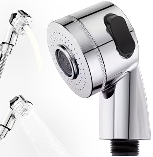 Sostituzione Soffione Doccia Lavabo Parrucchiere, Adattatore Accessorio Doccetta Ciotola Lettino Shampoo 2 Modalità,Spray Spruzzatore Sedia Pedicure Acciaio Inossidabile,Pulsante Interruttore Laterale