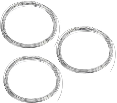PATIKIL 99.99% Alta Purezza Zinco Filo 3 Rotoli 20 Strumento Puro Zinco Filo 0.8mm Morbido Perline Filo Laboratorio Scientifico Esperimento Zinco Filo Strumento (16.4Ft/Rotolo)