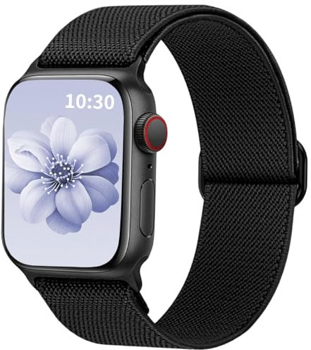 Msksjer Kompatibel mit Apple Watch Ultra/Ultra 2 Armband 49mm 46mm 44mm 45mm 42mm(Series 3 2 1) Damen Herren, Nylon Solo Loop Elastisch Stoff Sport Armbänder für iWatch Series 10 9 8 7 6 SE 5 4