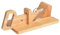 CÉCOA • Trancheuse à Saucisson • Bois de Hêtre Naturel et Lame Inoxydable • Découpe Précise et Fine • Sécurité Optimale • Pratique et Durable • 28 x 16 x 12 cm