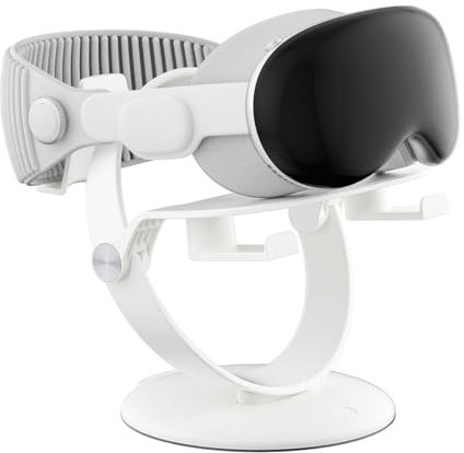 GEEKERA Stand Holder Compatible with Vision Pro/Quest 3/Quest 2/Pico 4/Pico 3/for PSVR 2 - Universal VR Headset Display Dock, Stable Bracket Storage Round Base, Mount Install Easy