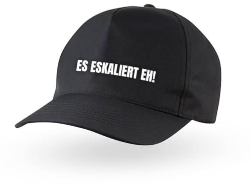 Tassenbrennerei Kappe - Es eskaliert eh! - Mütze lustig mit Spruch - Cap als Geschenk für Männer & Frauen - Witzige Geschenkidee
