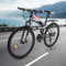 MEELRYD Mountainbike 26 Zoll Klapprad Erwachsene Fahrrad, 21 Gang und Scheibenbremse fahrräder doppelten Stoßdämpfung Rahmen MTB für Damen und Herren (Schwarz, Silber)