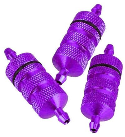 Oeudire 3 Piezas de Combustible Nitro de Aluminio RC Compatible con 1/8 1/10 RC Nitro Car Buggy Truck, Morado