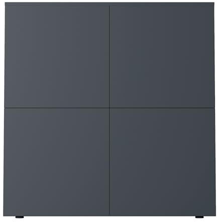 Mai & Mai Möbel Kommode Aufbewahrungsschrank mit 4 Türen in Anthrazit matt Sideboard Schrank Mehrzweckschrank BTH: 100x36,4x98 cm Schrank04