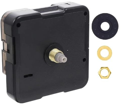 XXLKVSK Quartz Battery Clock Mechanism, Replacement Silent Clock Mechanism Battery Powered, Black Wall Clock Movement Parts Kits for DIY Clock Replacement Repair Home Office