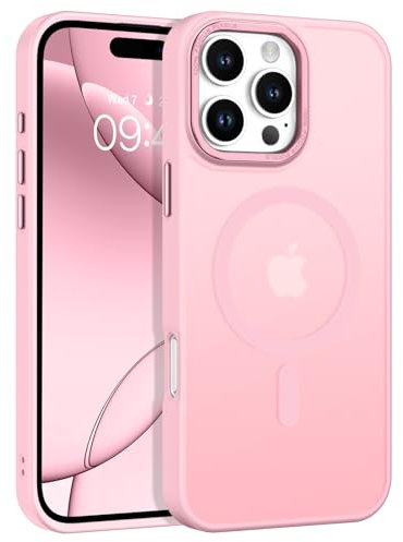 VENINGO Magnetic for iPhone 16 Pro Max Case, for iPhone 16 Pro Max Phone Case Compatible with Mag Safe Matte Translucent TPU Bumper Shockproof 360 Protective Slim Case for iPhone 16 Pro Max, Pink