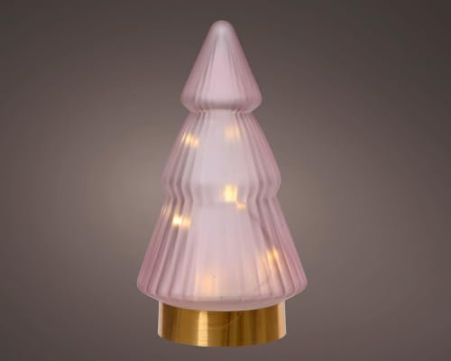 Lumineo LED Baum pink/warmes Weiss 19,5cm