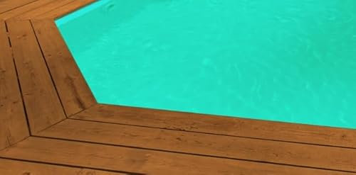 Liner 75/100 Compatible Piscine modèle Octogonale 430x120 Turquoise
