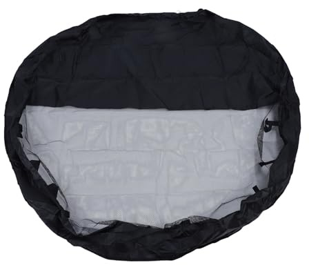 Halbmaschige Hunde-Laufstall-Abdeckung, 61 cm, beschichtetes Oxford-Gewebe, UV-beständig, Outdoor-Hundegehege, Hundezelte, Abdeckung für Haustier-Schatten-Laufstall, passend für 8