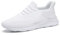 UROMGV Zapatos Deportivos Sin Cordones para Caminar Y Correr Mujer Ligeros Transpirables Antideslizantes Y Cómodos El Día A Día Blanco Talla EU 42