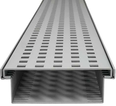 Brandsseller Entwässerungsrinne PRO Style 1 Meter x 15cm Kantfuchs24 Magnelis Stahl Terrassenrinne Ablauf langlebig korrosionsgeschützt wartungsarm ideal für Fassaden Terrassen RAL-9006 weißaluminium