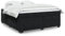 Lauuoeriau Möbelartikel Home Boxspringbett mit Matratze schwarz 180x200 cm Samt-Möbel