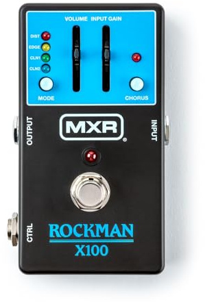 MXR X100 Rockman Pedal | Rockman X100 Analog Tone Processor con 4 Preset, Compressione Calibrata e Chorus Bucket-Brigade