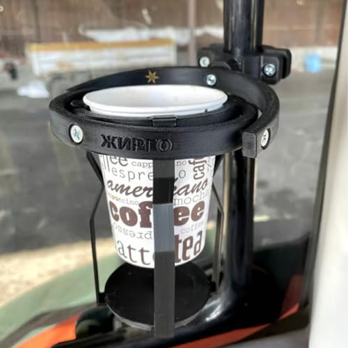 Gyroskopischer Getränkehalter, Gyroskop-Getränkehalter, Gyrgo-Getränkehalter, verstellbarer, for Anklipsen geeigneter Getränkehalter for Traktoren, LKWs, Boote, Fahrräder und Elektroroller(Black)