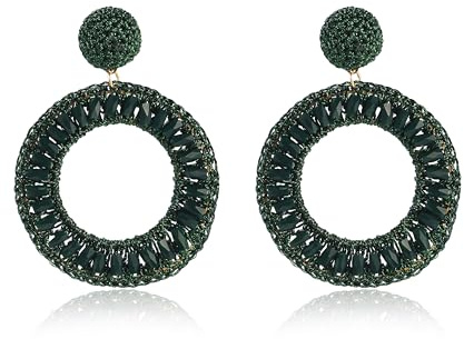 Große Boho Ohrringe Hängend für Damen Elegante Statement Ohrringe Handgemachte Perlenohrringe Eleganter Schmuck für Party Hochzeit und Geschenke