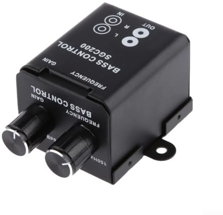 Subwoofer-Fernbedienung für Bass-Lautstärkeregler mit Cinch-Pegel-Eingang und Frequenz-Equalizer für Auto-Audio-System-Anpassungen
