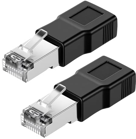 2 PCS USB to Ethernet Adapter, Ethernet to USB Adapter Rj45 Ethernets Adapters Female Converter Ethernets Cable Male Conversion Adapters for Camera with Network Function, Adsl Modem, Printer et