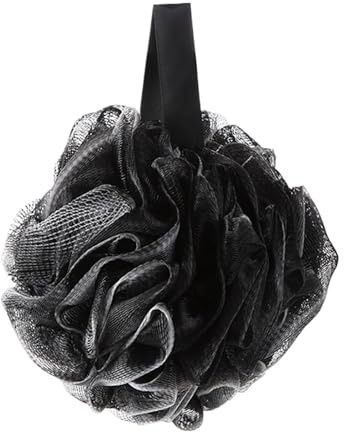 Éponge de bain au charbon de bambou - Boule en mousse souple avec fleurs en PE pour une douche propre et relaxante