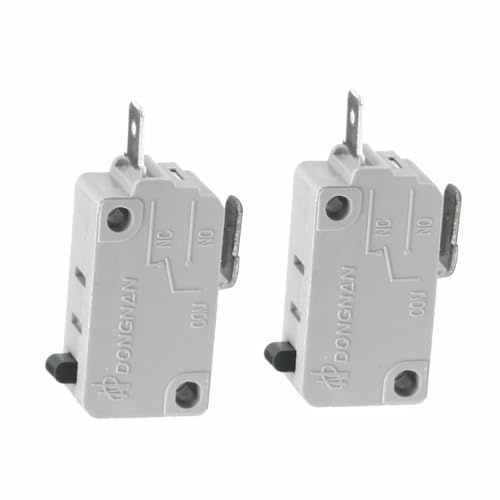 Mikroschalter-Set für Mikrowellen-Ofentür, KW3A, 16 A, 250 V, Mikroschalter-Set für die Reparatur von Mikrowellengeräten (2 Packungen)