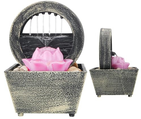 Decoraciones para fuentes de agua | Ornamento de fuente de agua a pilas para el hogar cascada para salas de estar oficinas