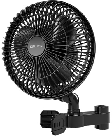 Caluma Clip Ventilator 20cm oszillierend – leiser Ventilator mit Klammer für Büro, Schlafzimmer & Zuhause – 2 Stufen