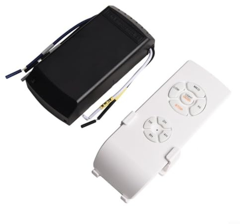 Bordfly Telecomando Per Ventilatore da Soffitto, Telecomando Universale Ventilatore da Soffitto, Telecomando Per Ventilatore da Soffitto Con Luce, Controllo Radio 110-240V, Timer, 55W, 4A, 30M