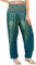 Lofbaz Harem Pants for Women Yoga Boho Hippie Clothing Womens Palazzo Bohemian Pajama Trousers Beach Indian Gypsy Genie Clothes - Peacock 1 Teal Green S