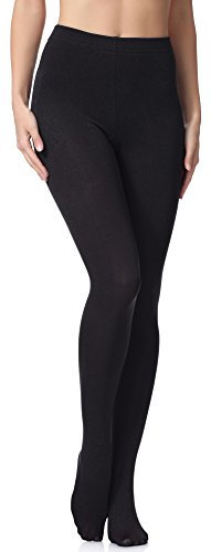Merry Style Collant Femme Thermique Polaire Vetement Femme Hiver Épais et Chaud Élastique 2455 (Noir, EU 42/44=FR 44-46)