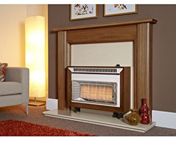 DESIGNER FIRE - FLAVEL FORMN0EN MEDIUM OAK MISERMATIC GAS FIRE – EC