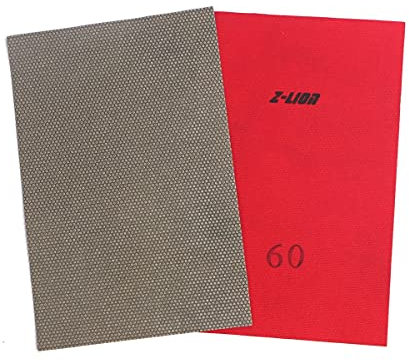 Z-Lion Diamond hoja de pulido galvanizada diamante abrasivo papel de lija 4.7 x 7.1 pulgadas para esmerilar piedra cristal cerámica diamante herramienta