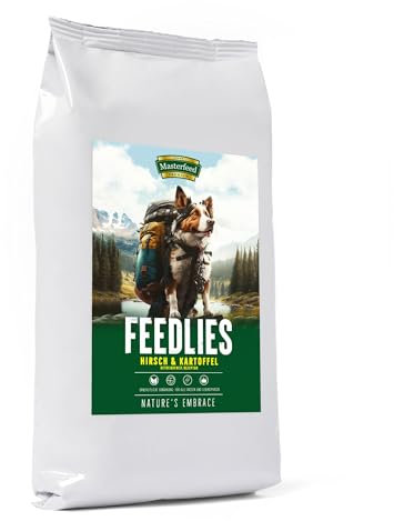 Masterfeed Feedlies Hirsch mit Kartoffel, Getreidefrei, Hundefutter für ausgewachsene Hunde (Adult), Trockenfutter, 4 kg
